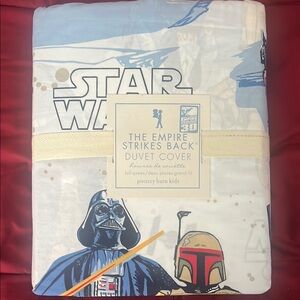 Pottery Barn Kids Blue and White Duvet Cover